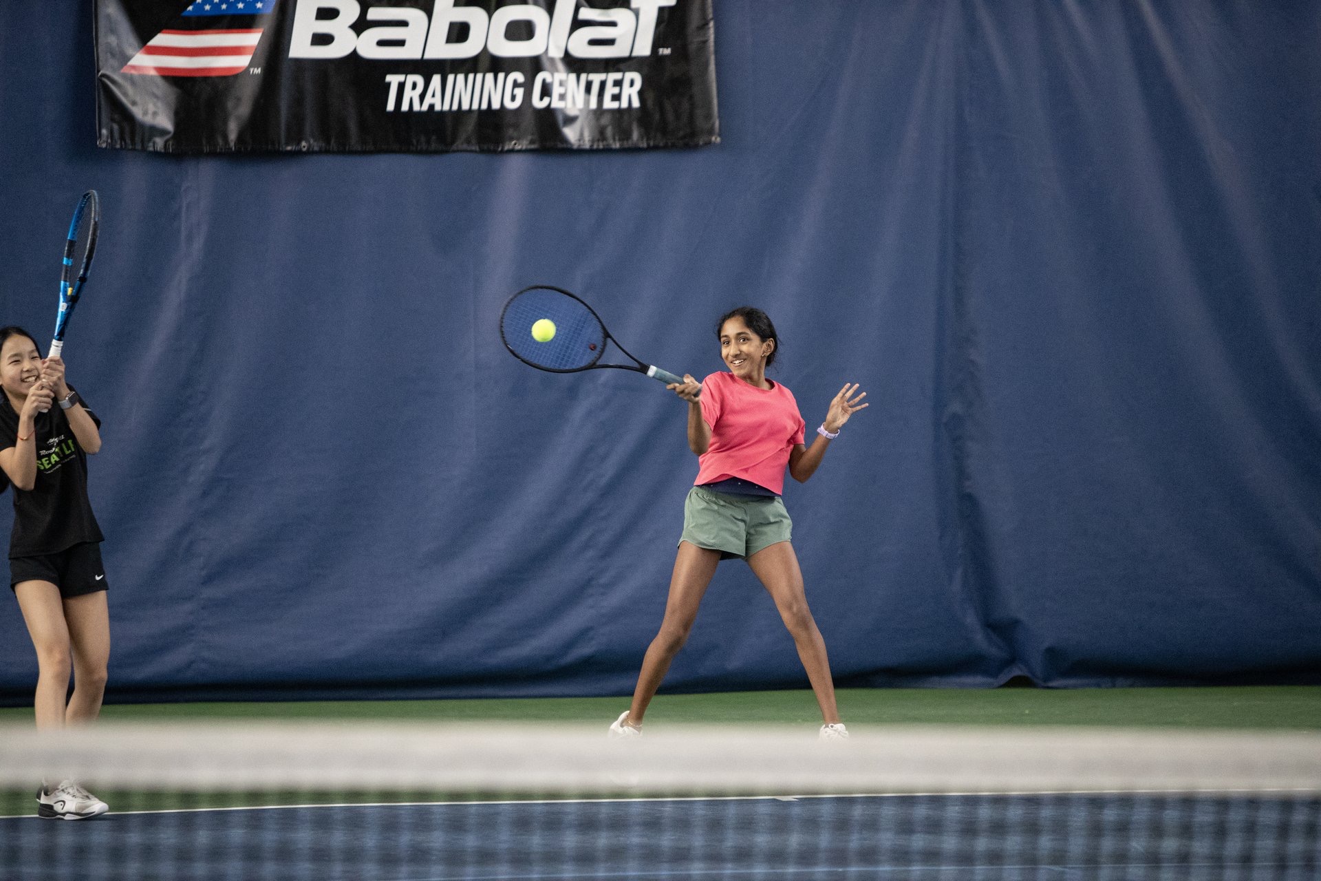 Tennis athlete competing