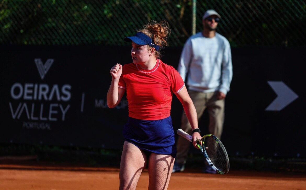 Tier 1 tennis athlete competing on clay