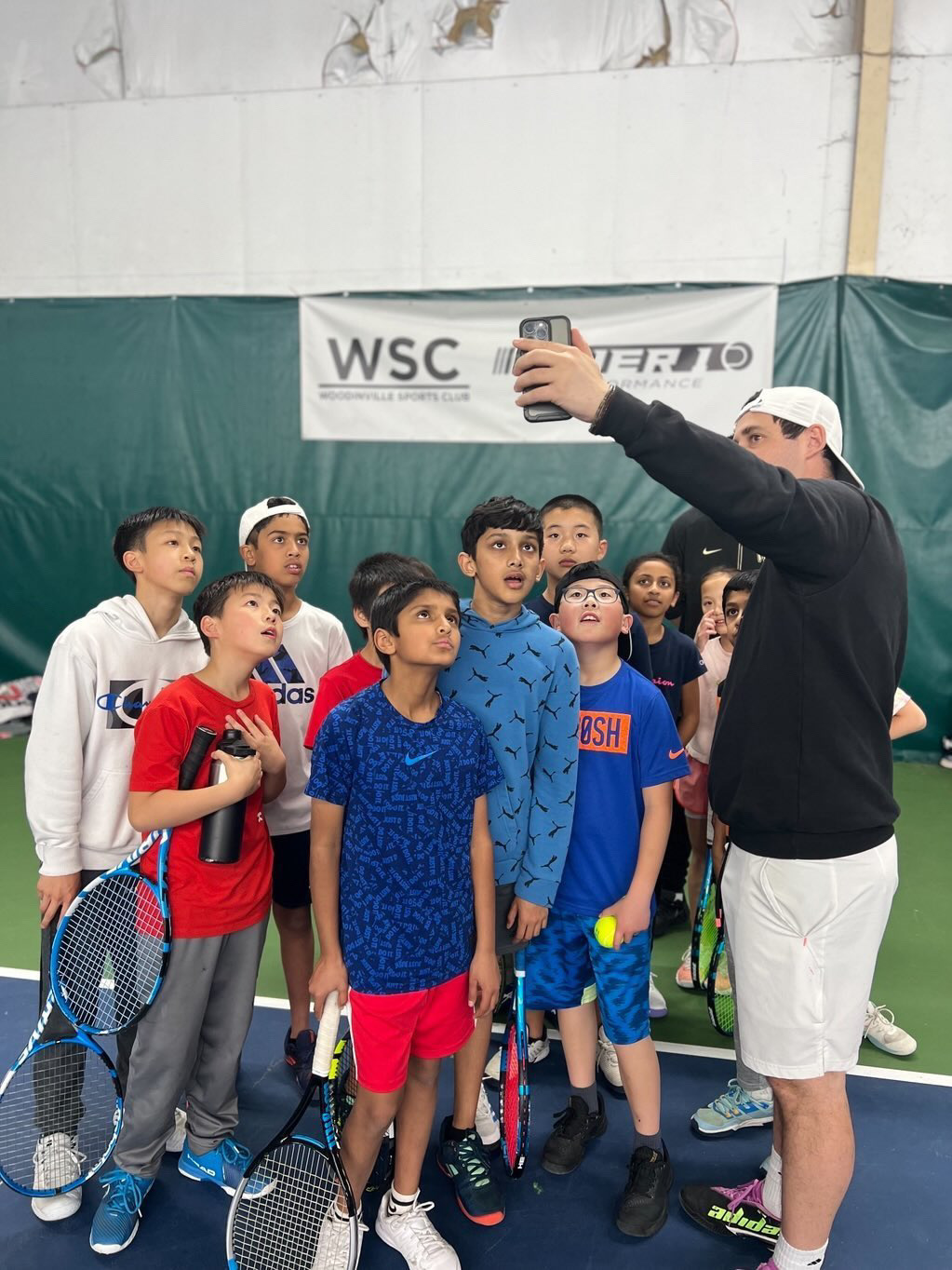 Tier 1 tennis athlete in training action
