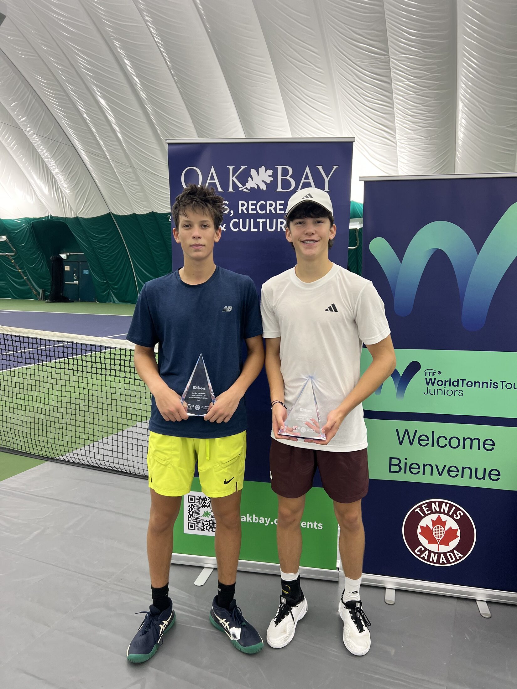 Tier 1 tennis finalists at an Oak Bay tournament